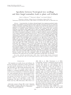 Specificity between Neotropical tree seedlings and their fungal