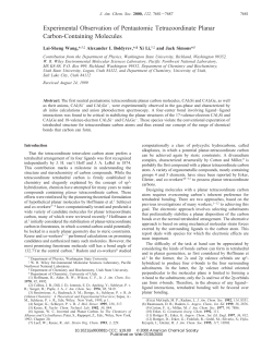 Experimental Observation of Pentaatomic Tetracoordinate Planar