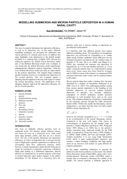 modelling submicron and micron particle deposition in a