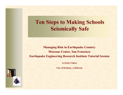 Ten Steps to Making Schools Seismically Safe