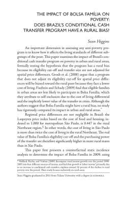 THE IMPACT OF BOLSA FAM&Iacute;LIA ON POVERTY