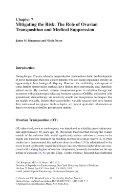 Mitigating the Risk: The Role of Ovarian Transposition and Medical
