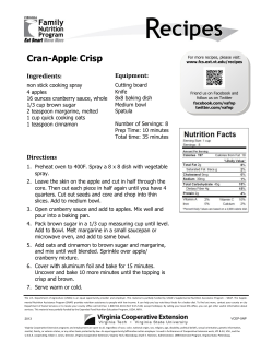 Cran-Apple Crisp - Virginia Cooperative Extension
