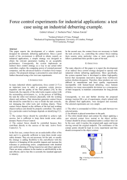 Force control experiments for industrial applications: a test case