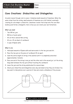 Cave Creations: Stalactites and Stalagmites