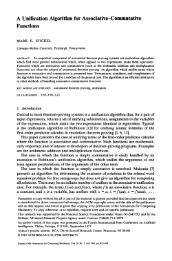 A Unification Algorithm for Associative