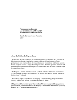 Terrorism as a Disease - The Web site cannot be found