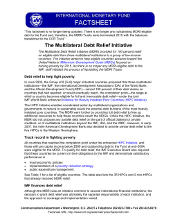 The Multilateral Debt Relief Initiative