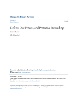 Defects, Due Process, and Protective Proceedings