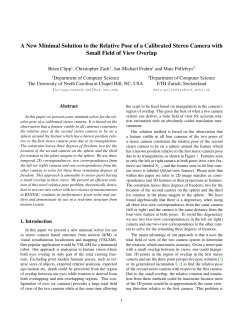 A New Minimal Solution to the Relative Pose of a Calibrated Stereo