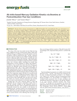 Ab initio-based Mercury Oxidation Kinetics via Bromine at