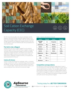 Soil Cation Exchange Capacity (CEC)