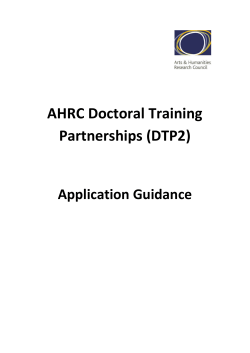 DTP2 Application Guidance - Arts and Humanities Research Council