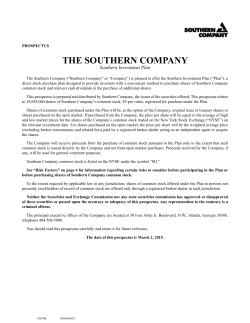 THE SOUTHERN COMPANY