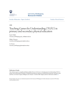 Teaching Games for Understanding (TGfU) in