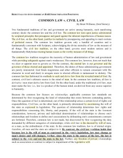 COMMON LAW v. CIVIL LAW - National Liberty Alliance
