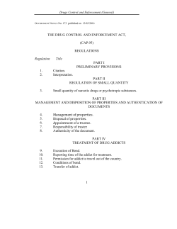 1 THE DRUG CONTROL AND ENFORCEMENT ACT