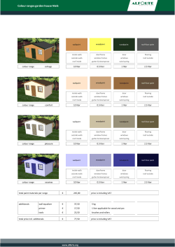 Colour ranges garden house Niels