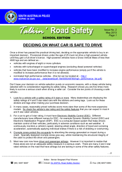 DECIDING ON WHAT CAR IS SAFE TO DRIVE