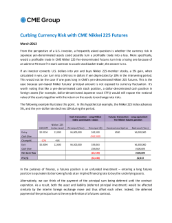 Curbing Currency Risk with CME Nikkei 225 Futures