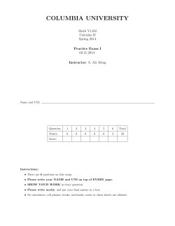Solutions - Columbia Math