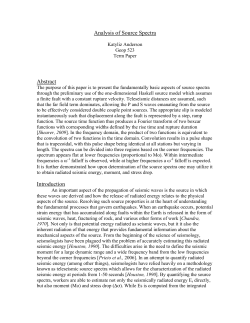 Analysis of Source Spectra