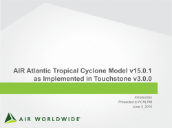 AIR Atlantic Tropical Cyclone Model v15.0.1 as Implemented in