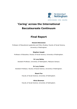 Caring Across the IB Continuum