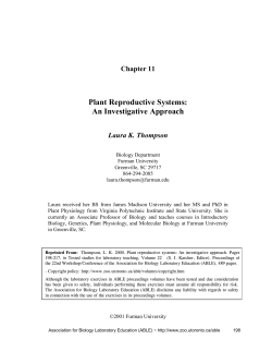 Plant Reproductive Systems: An Investigative Approach