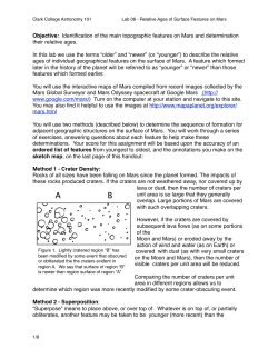 Objective: Identification of the main topographic