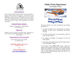 Snowplowing and Sanding Operations Brochure