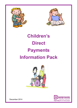 Disabled Children Direct Payment Information Fact Sheets