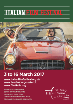 Italian Filmfest brochure - Istituto Italiano di Cultura Edimburgo