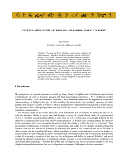 UNDERSTANDING SYMBOLIC PROCESS &ndash; METAPHOR