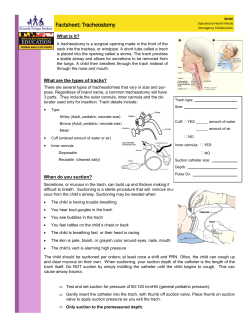 Factsheet: Tracheostomy - Kennedy Krieger Institute
