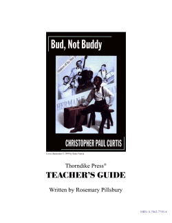 Bud Not Buddy.indd - Harp Fifth Grade Common Core State Standards