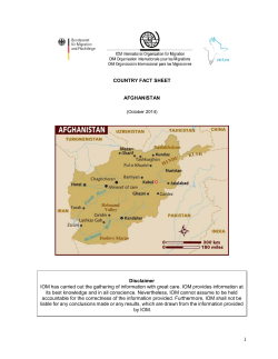 country fact sheet afghanistan