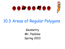10.3 Area of Regular Polygons