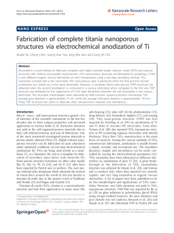 Fabrication of complete titania nanoporous