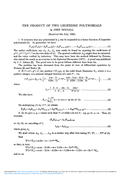 The Product of Two Legendre Polynomials