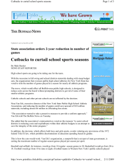 Cutbacks to curtail school sports seasons