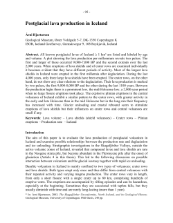 Postglacial lava production in Iceland