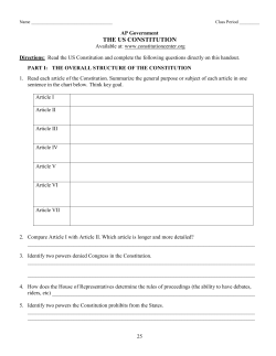 THE US CONSTITUTION