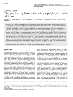 Disrupted iron regulation in the brain and periphery in cocaine