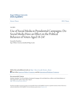 Use of Social Media in Presidential Campaigns: Do