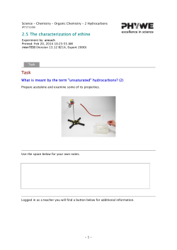 2.5 The characterization of ethine Task