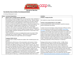 Post-Activities: Race to Freedom: The Underground Railroad In the