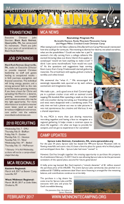 February - Mennonite Camping Association