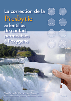 Presbytie - Centre for Contact Lens Research
