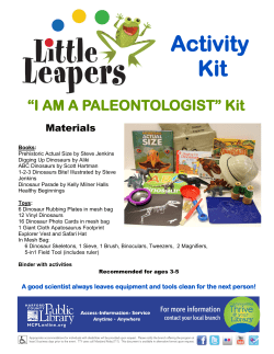 I am a Paleontologist